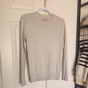 Everlane Mens The No Sweat Sweater Light Gray XS